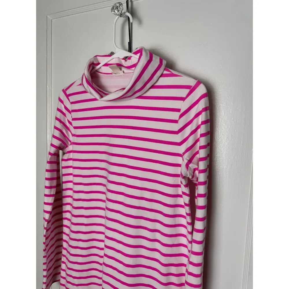 Crewcuts J. Crew Pink Striped Turtleneck Girly Long Sleeve Knit Dress Girl's 14